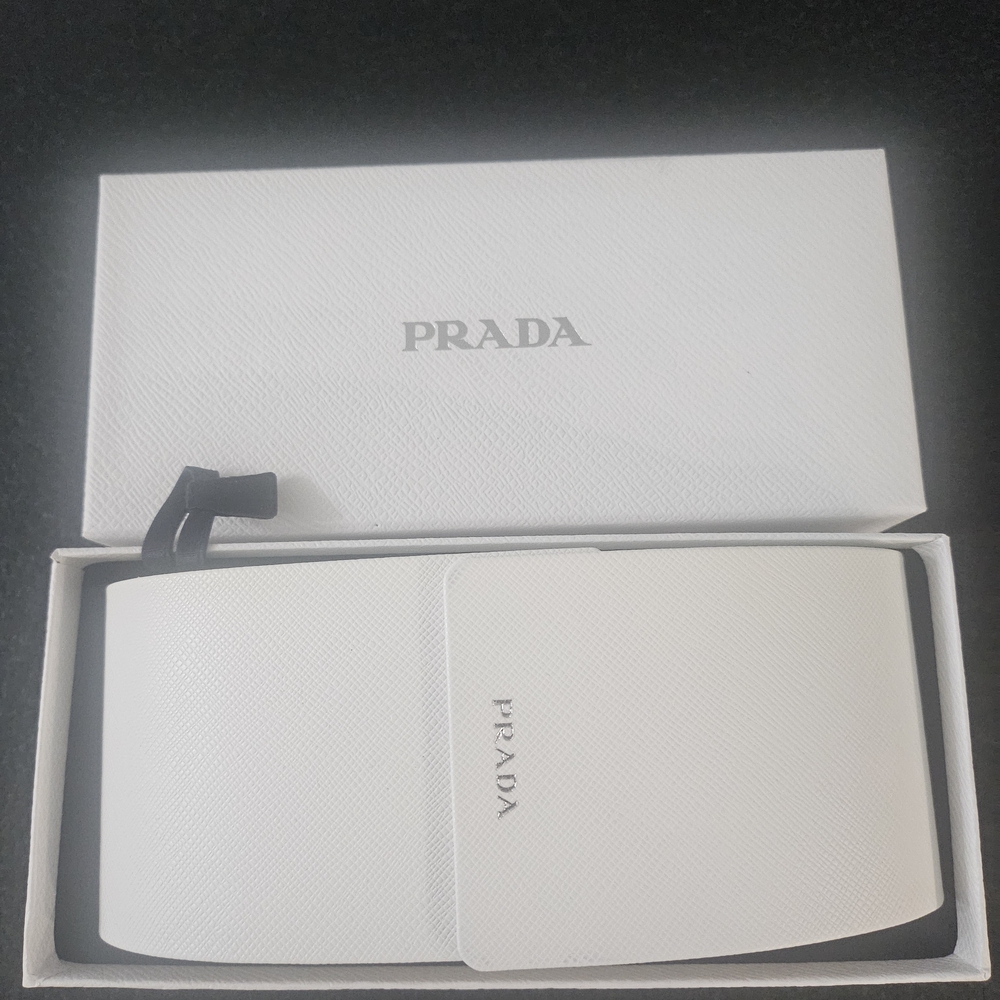 Prada Sleek White Card Holder
